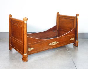 letto impero legno noce massello originale epoca 1800 divano sofa antico