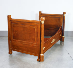 letto impero legno noce massello originale epoca 1800 divano sofa antico