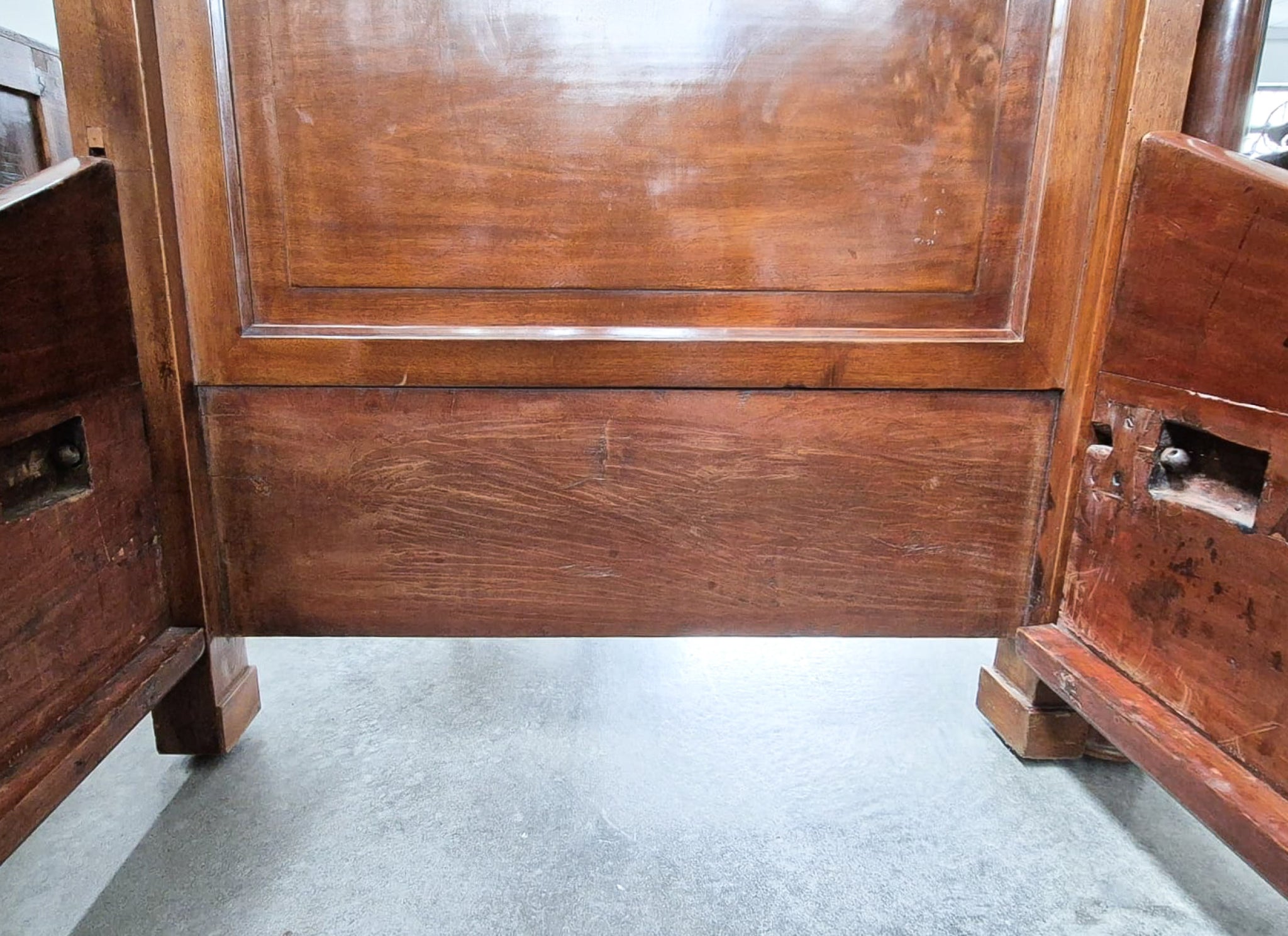 letto impero legno noce massello originale epoca 1800 divano sofa antico