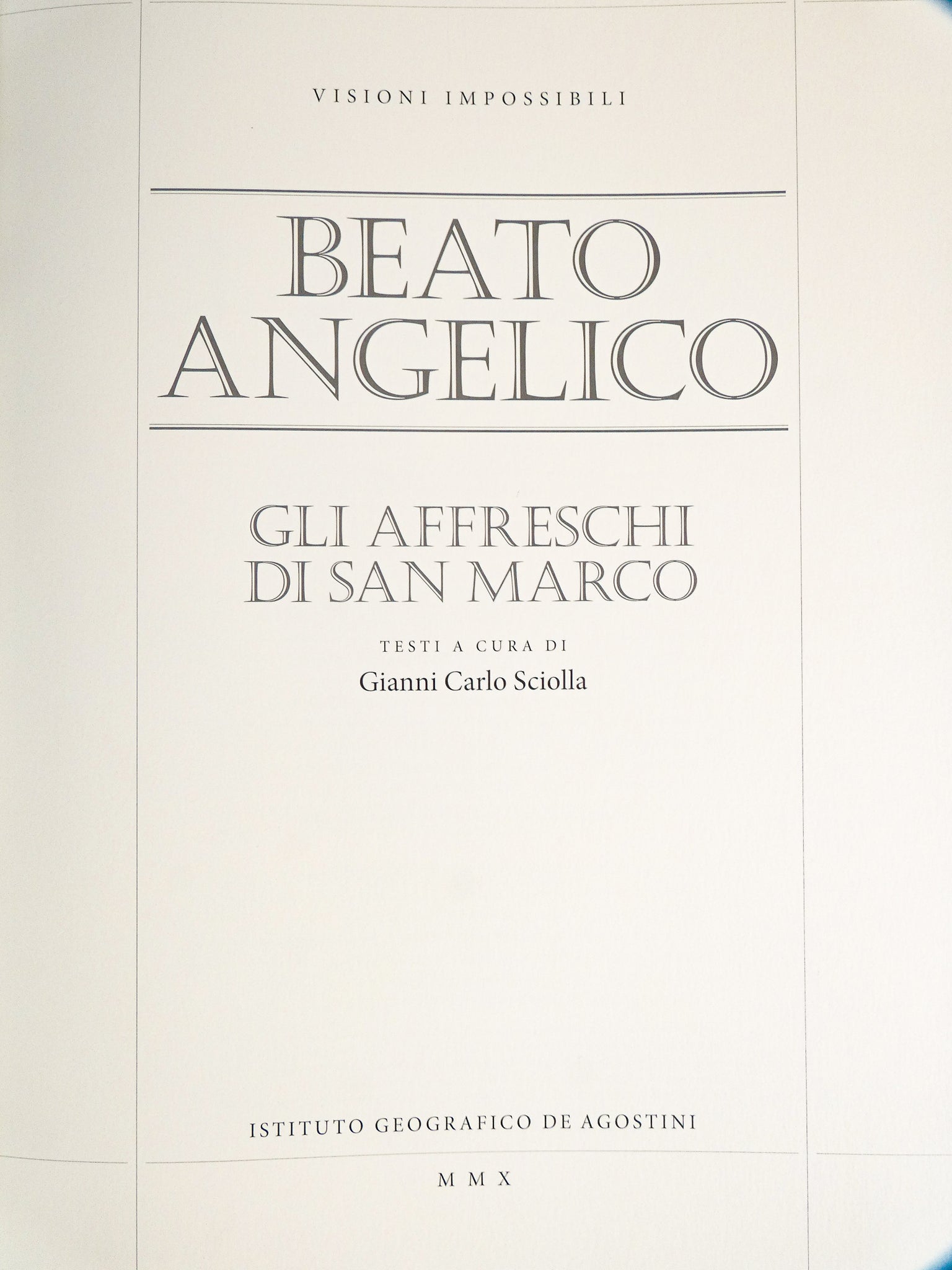 libro affreschi di san marco beato angelico dipinti de agostini numerata