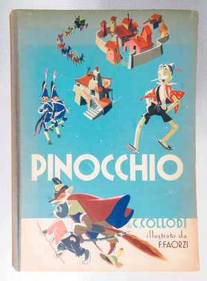 libro avventure pinocchio carlo collodi illustrato fiorenzo faorzi salani 1954
