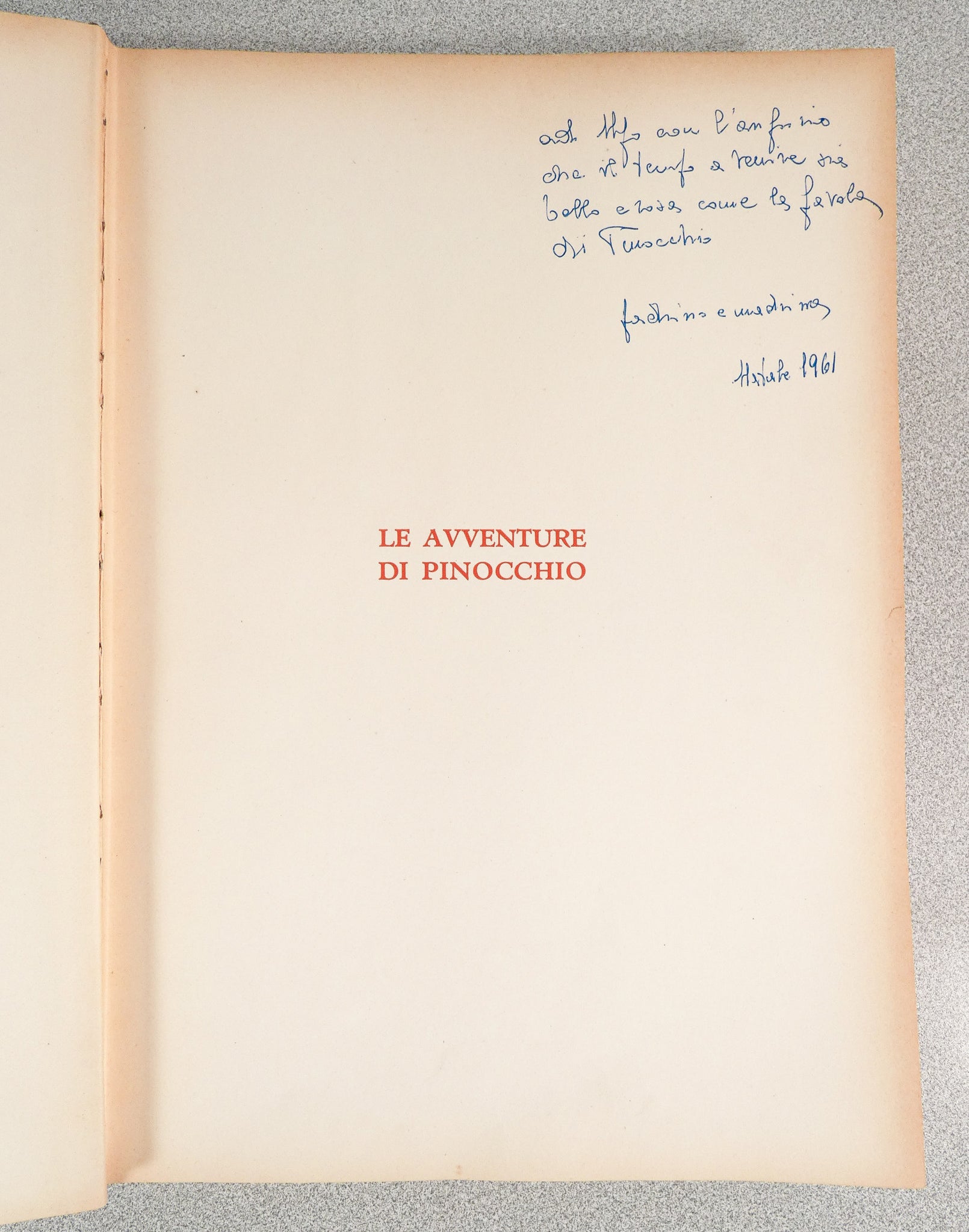 libro avventure pinocchio carlo collodi illustrato fiorenzo faorzi salani 1954