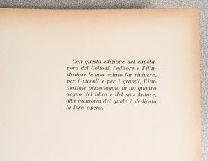 libro avventure pinocchio carlo collodi illustrato fiorenzo faorzi salani 1954