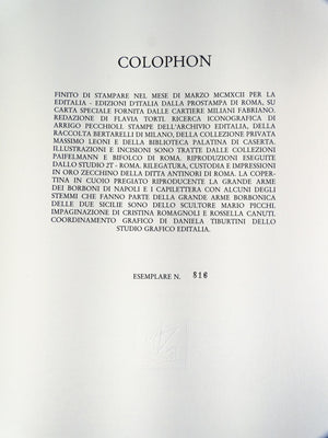 libro collezione borboni due sicilie editalia 1992 cuoio sbalzato ed limitata