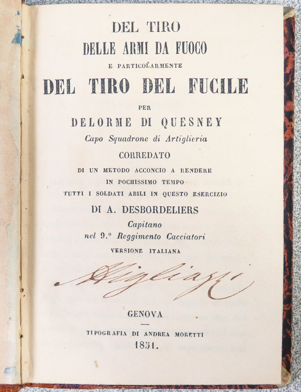 libro del tiro delle armi da fuoco delorme di quesney epoca 1851 antico