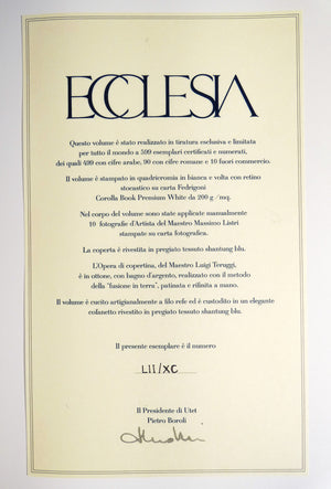 libro ecclesia chiese d italia timothy verdon utet edizione limitata numerata