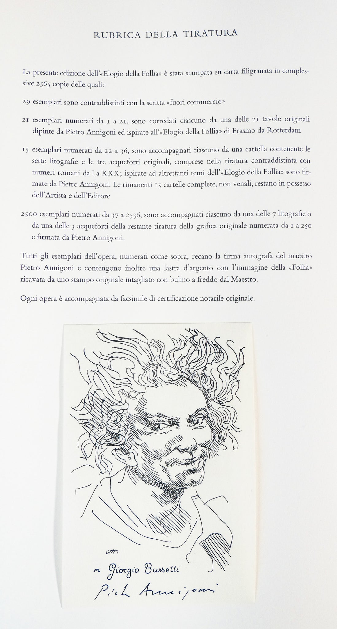 libro elogio della follia erasmo eldec 1978 tavole pietro annigoni numerata