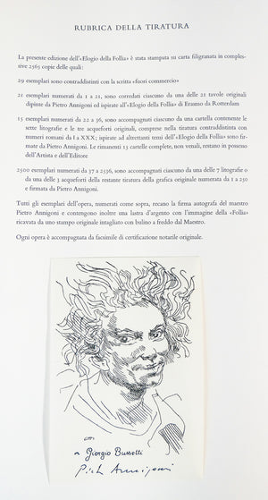 libro elogio della follia erasmo eldec 1978 tavole pietro annigoni numerata