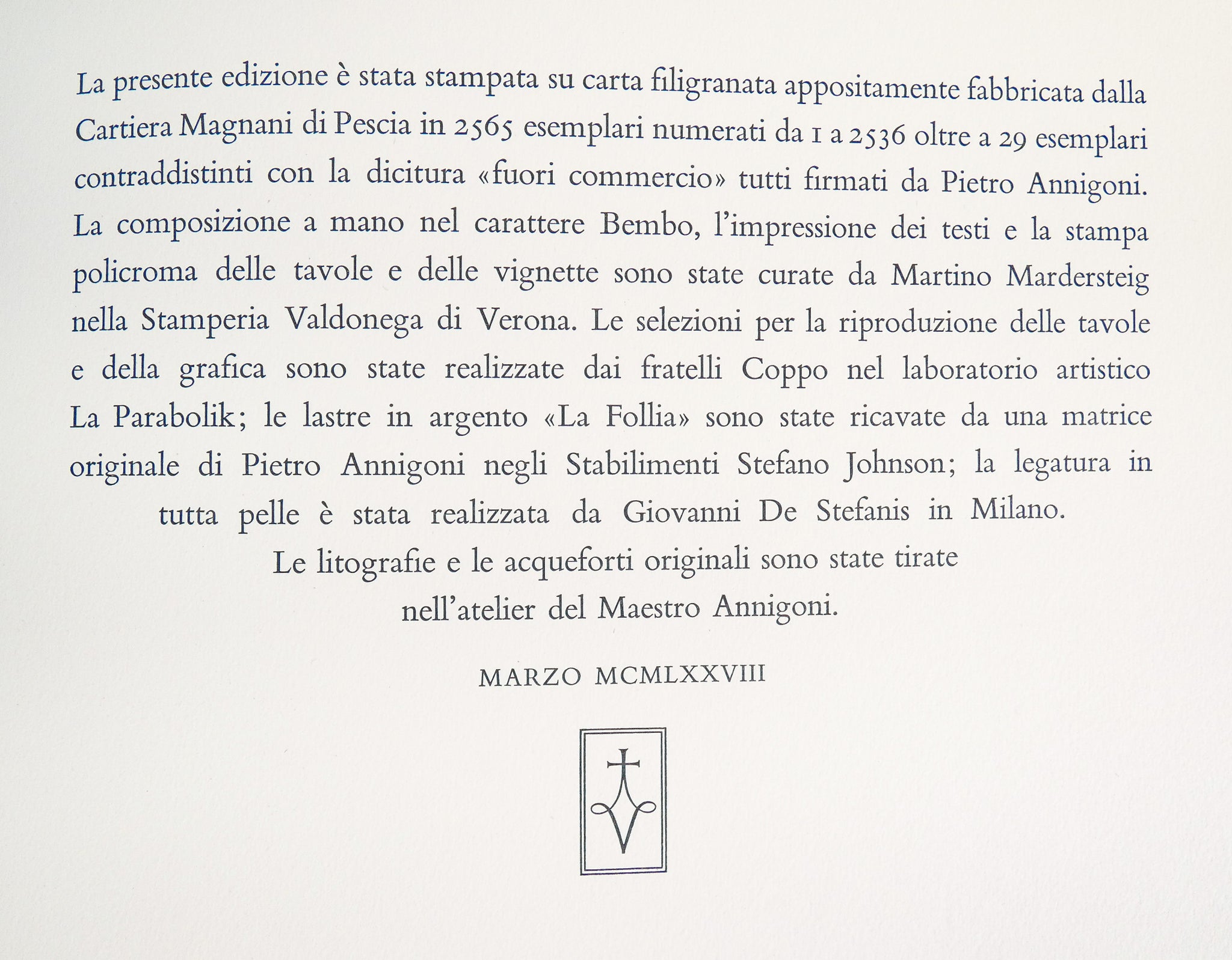 libro elogio della follia erasmo eldec 1978 tavole pietro annigoni numerata