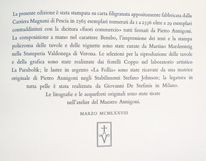 libro elogio della follia erasmo eldec 1978 tavole pietro annigoni numerata