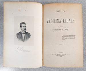libro epoca trattato medicina legale secondo laura 1874 medico dottore volume