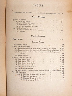 libro epoca trattato medicina legale secondo laura 1874 medico dottore volume