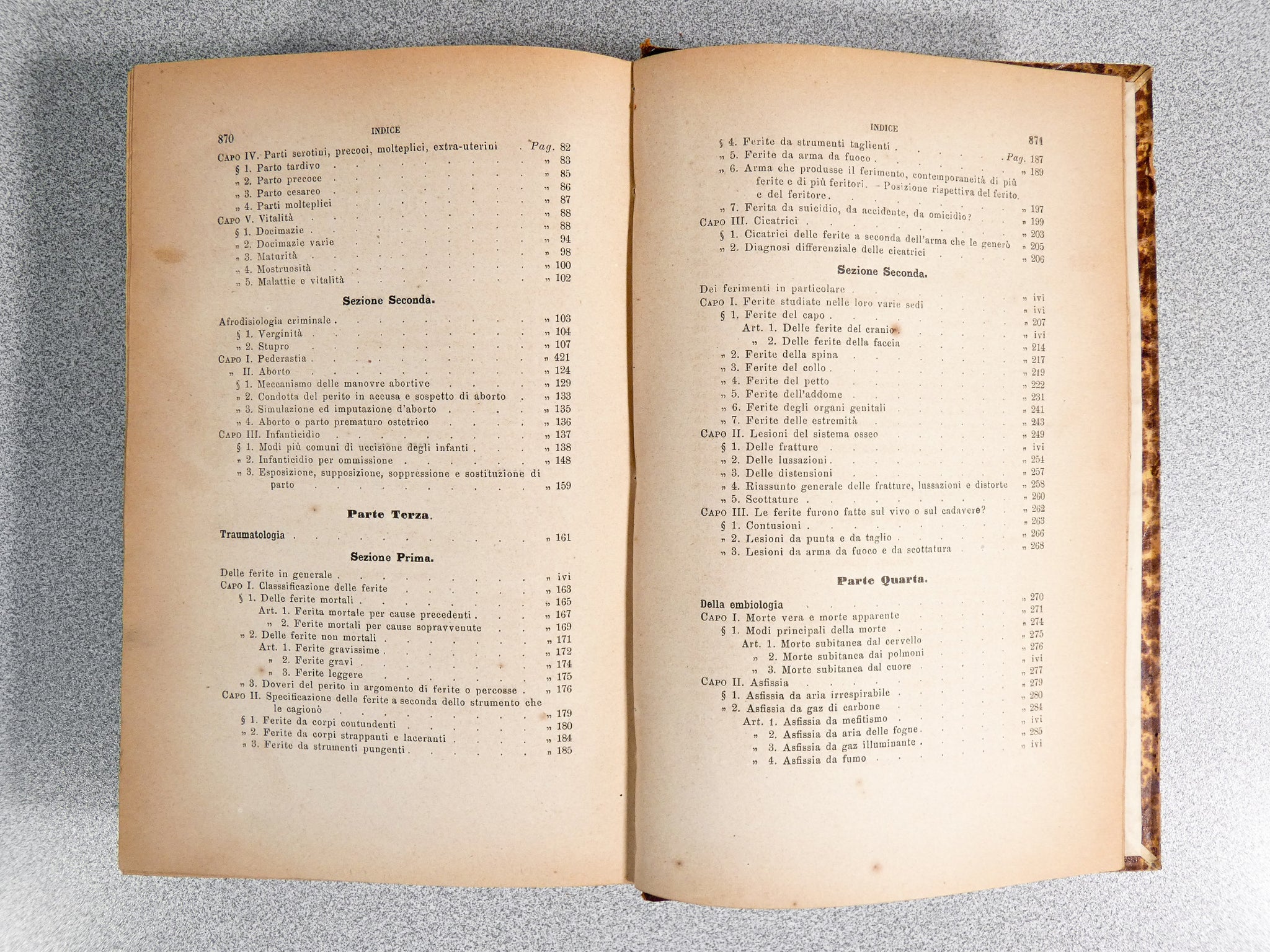 libro epoca trattato medicina legale secondo laura 1874 medico dottore volume