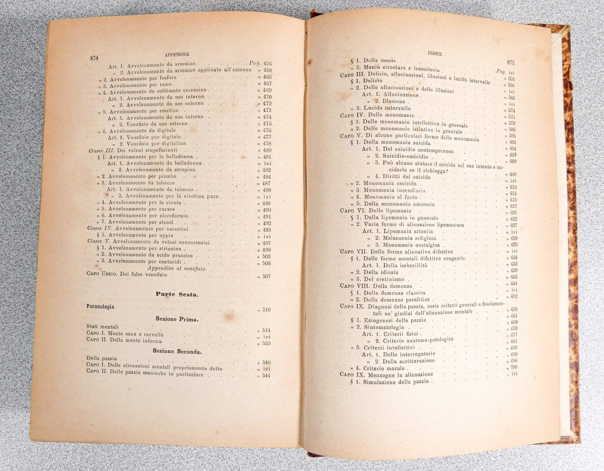 libro epoca trattato medicina legale secondo laura 1874 medico dottore volume