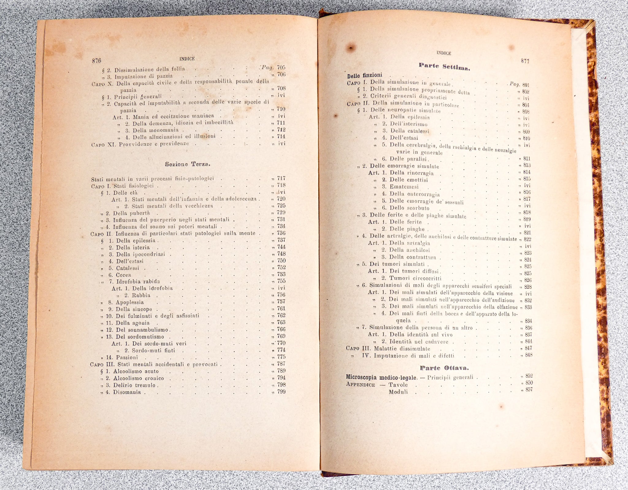 libro epoca trattato medicina legale secondo laura 1874 medico dottore volume