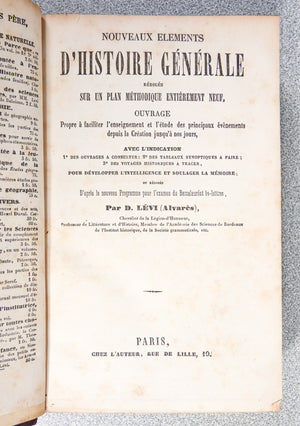 libro nouveaux elements d histoire generale levi alvares david 1870 storia