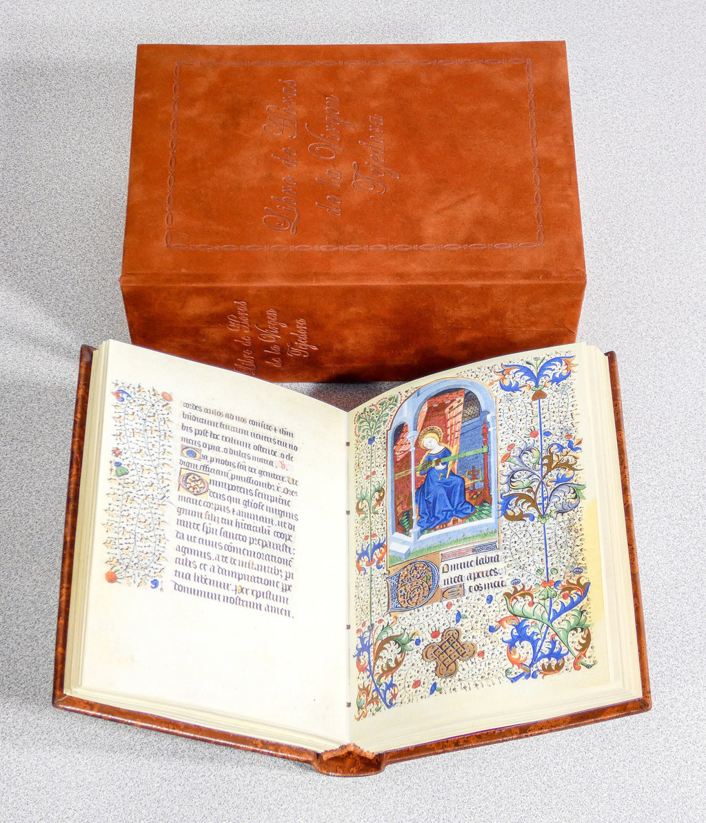 libro ore vergine tessitrice manoscritto miniature codice miniato fascimile
