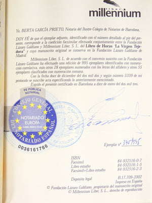 libro ore vergine tessitrice manoscritto miniature codice miniato fascimile