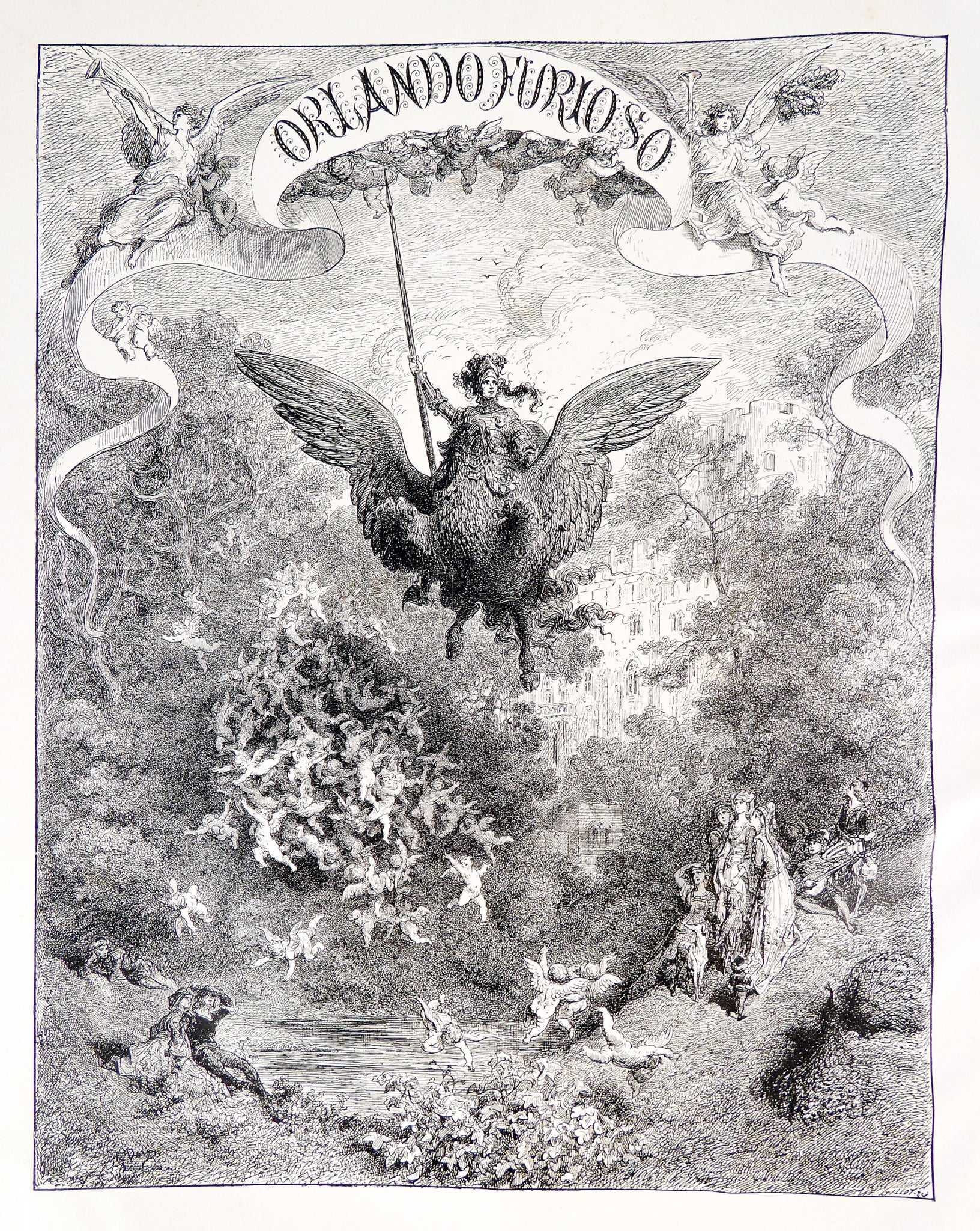 libro orlando fuorioso ludovico ariosto treves 1881 carducci epoca antico