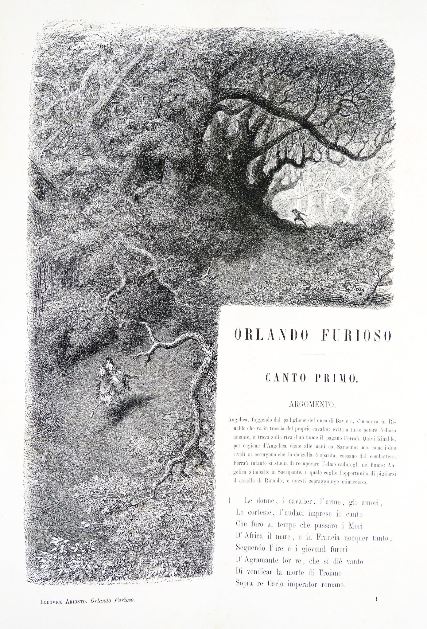 libro orlando fuorioso ludovico ariosto treves 1881 carducci epoca antico