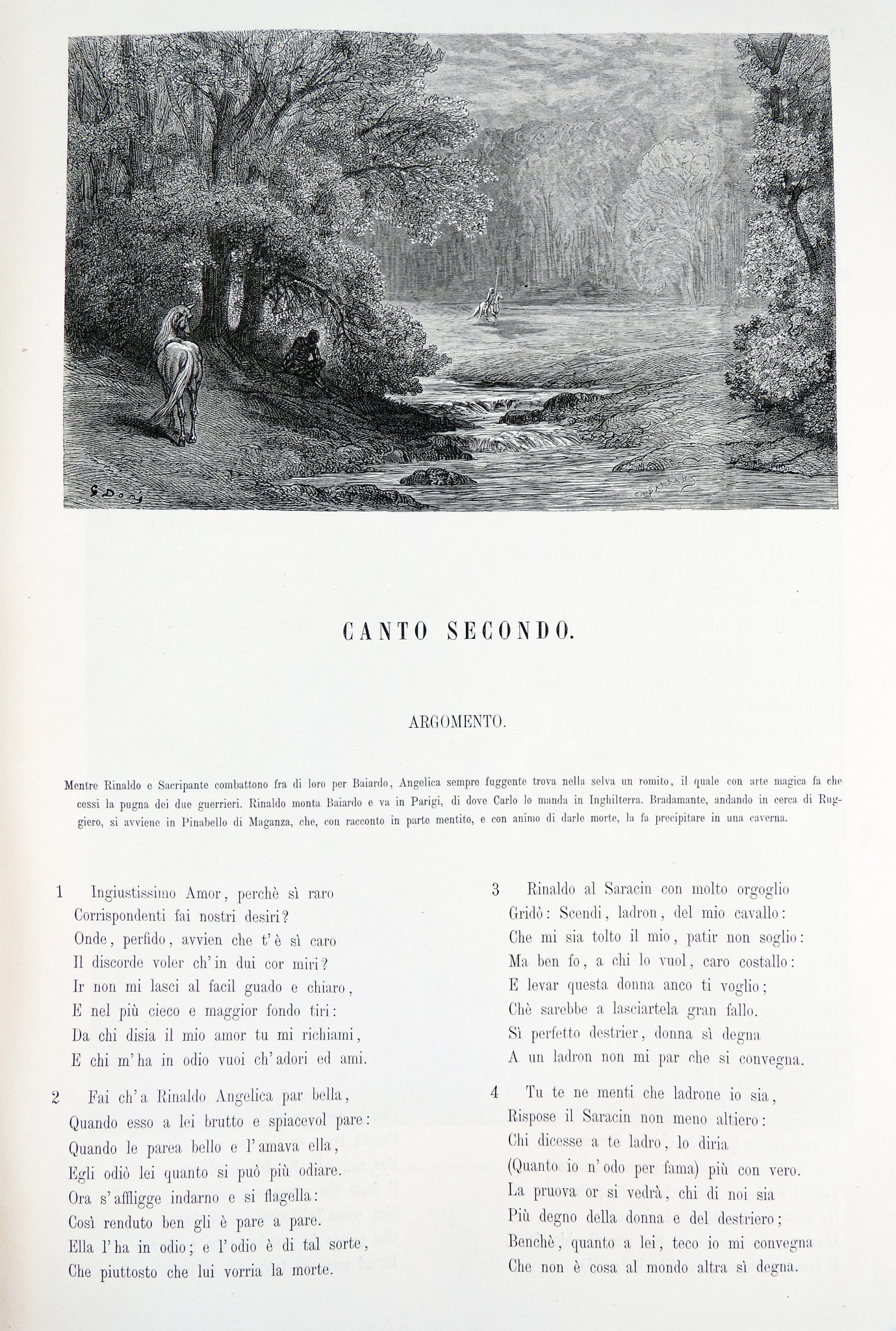 libro orlando fuorioso ludovico ariosto treves 1881 carducci epoca antico