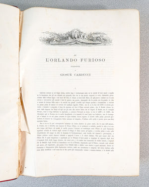 libro orlando fuorioso ludovico ariosto treves 1881 carducci epoca antico