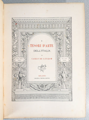 libro tesori d arte dell italia c de lutzow 1886 405 incisioni stampe grafiche