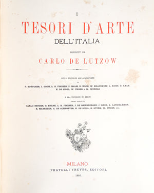 libro tesori d arte dell italia c de lutzow 1886 405 incisioni stampe grafiche