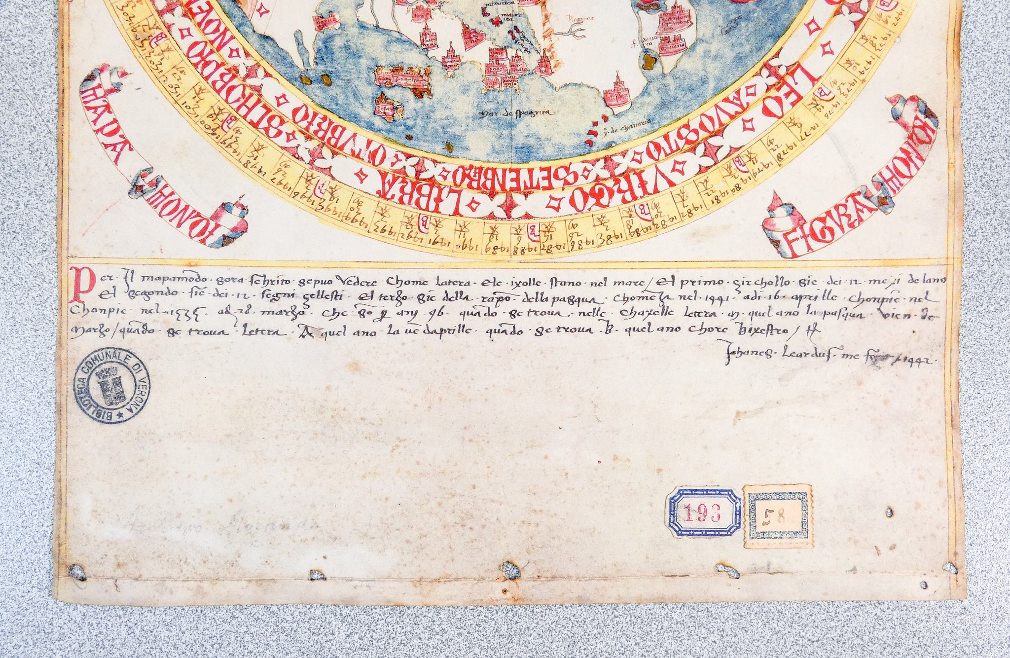 mappamondo giovanni leardo lettera prete gianni manoscritto fascimile bulino