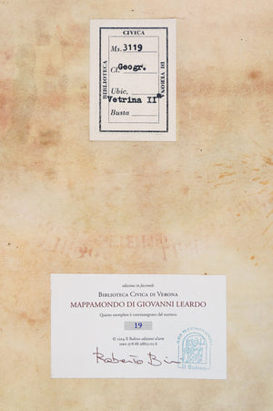 mappamondo giovanni leardo lettera prete gianni manoscritto fascimile bulino