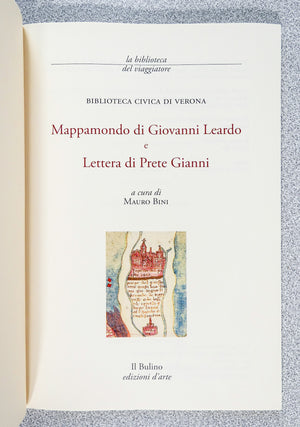 mappamondo giovanni leardo lettera prete gianni manoscritto fascimile bulino
