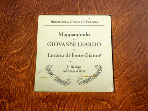 mappamondo giovanni leardo lettera prete gianni manoscritto fascimile bulino