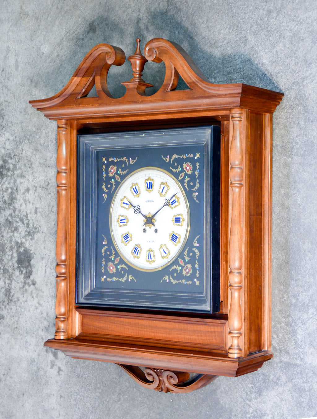 orologio pendolo da muro occhio di bue boulle stile luigi xiv epoca 1800
