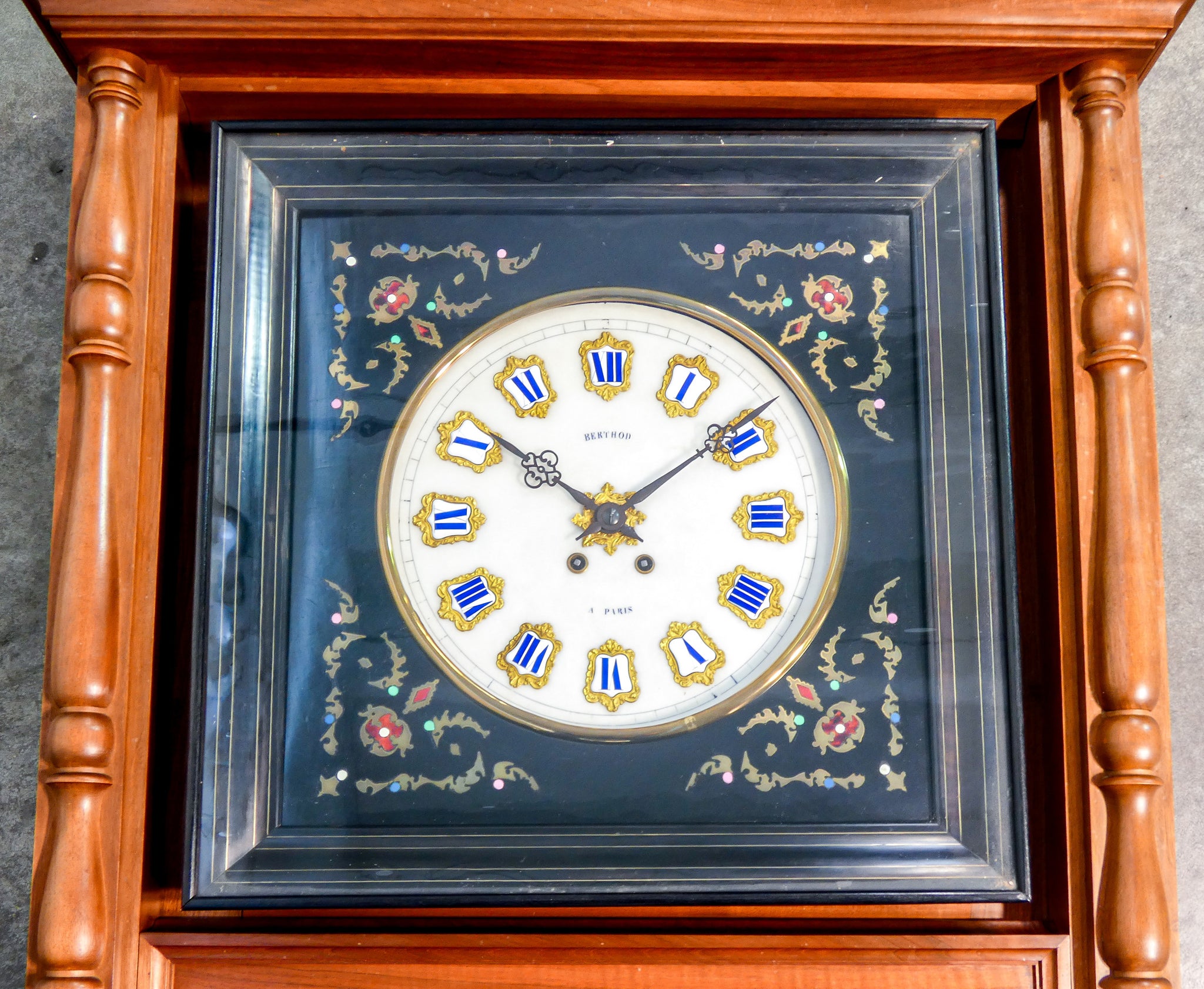 orologio pendolo da muro occhio di bue boulle stile luigi xiv epoca 1800