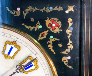 orologio pendolo da muro occhio di bue boulle stile luigi xiv epoca 1800