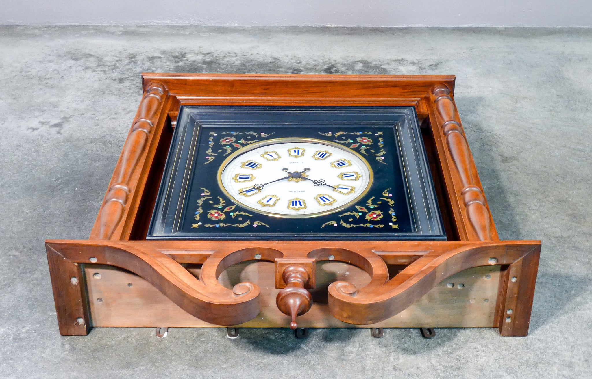 orologio pendolo da muro occhio di bue boulle stile luigi xiv epoca 1800