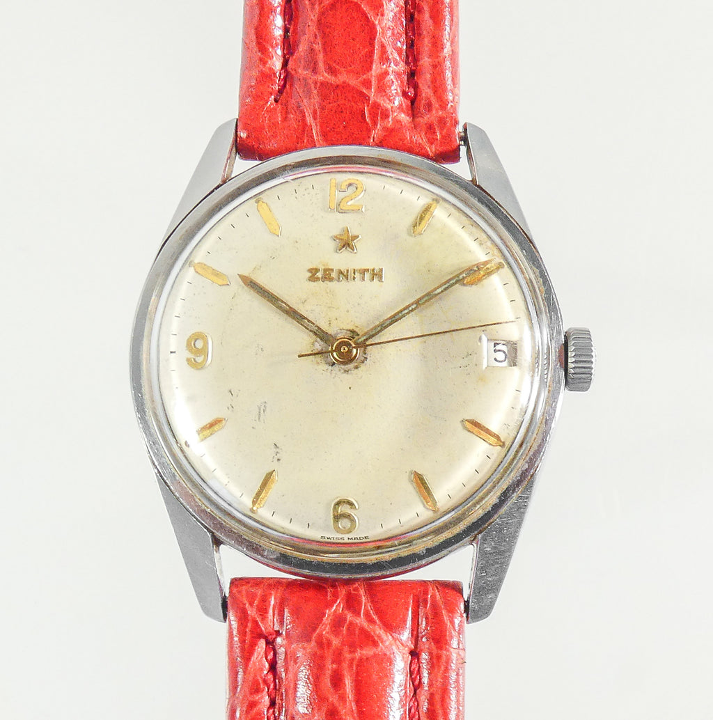 orologio polso zenith stellina 2522 c calendario vintage wrist watch 1960s