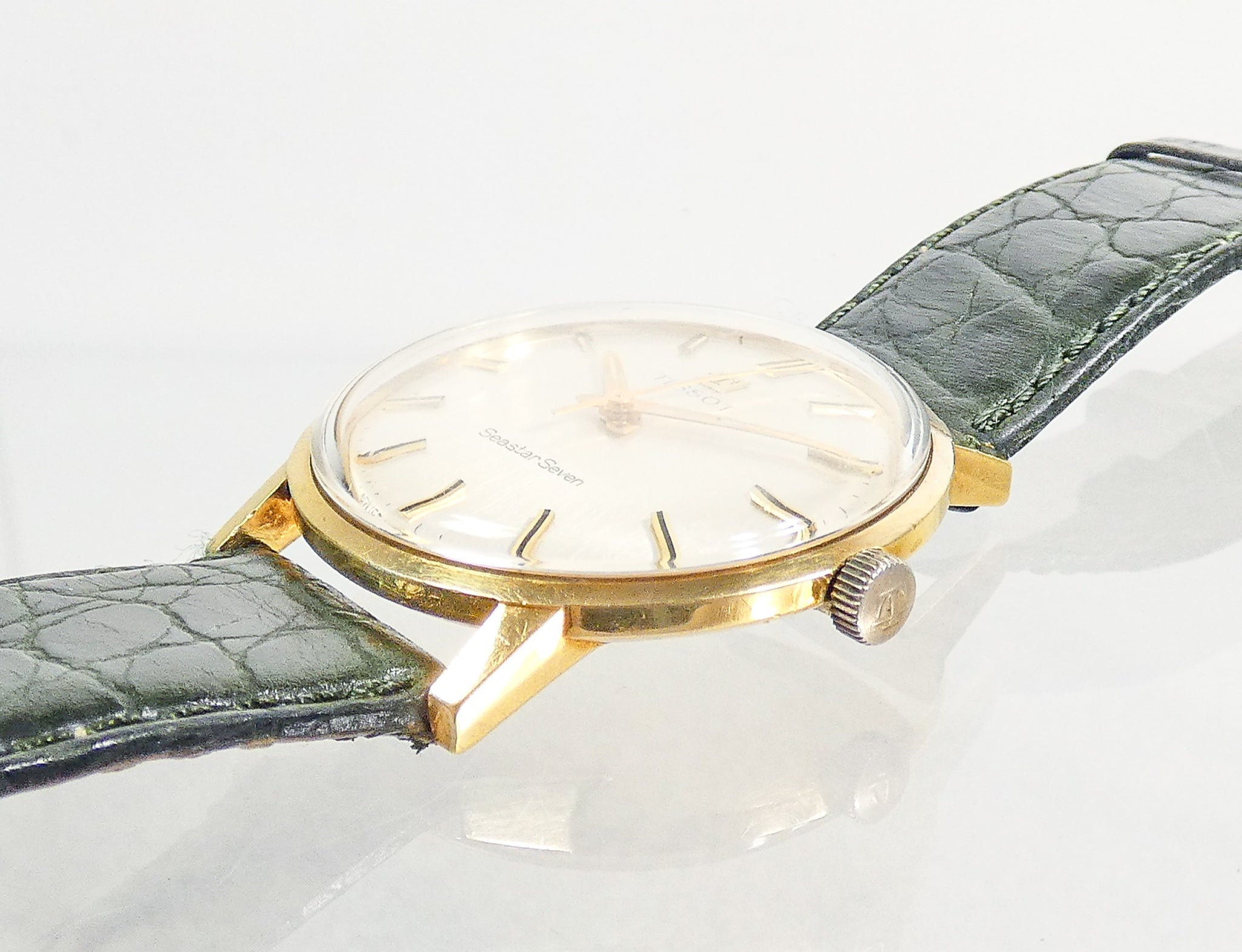 orologio tissot seastar seven cassa oro 18k 750 1960s da polso carica manuale