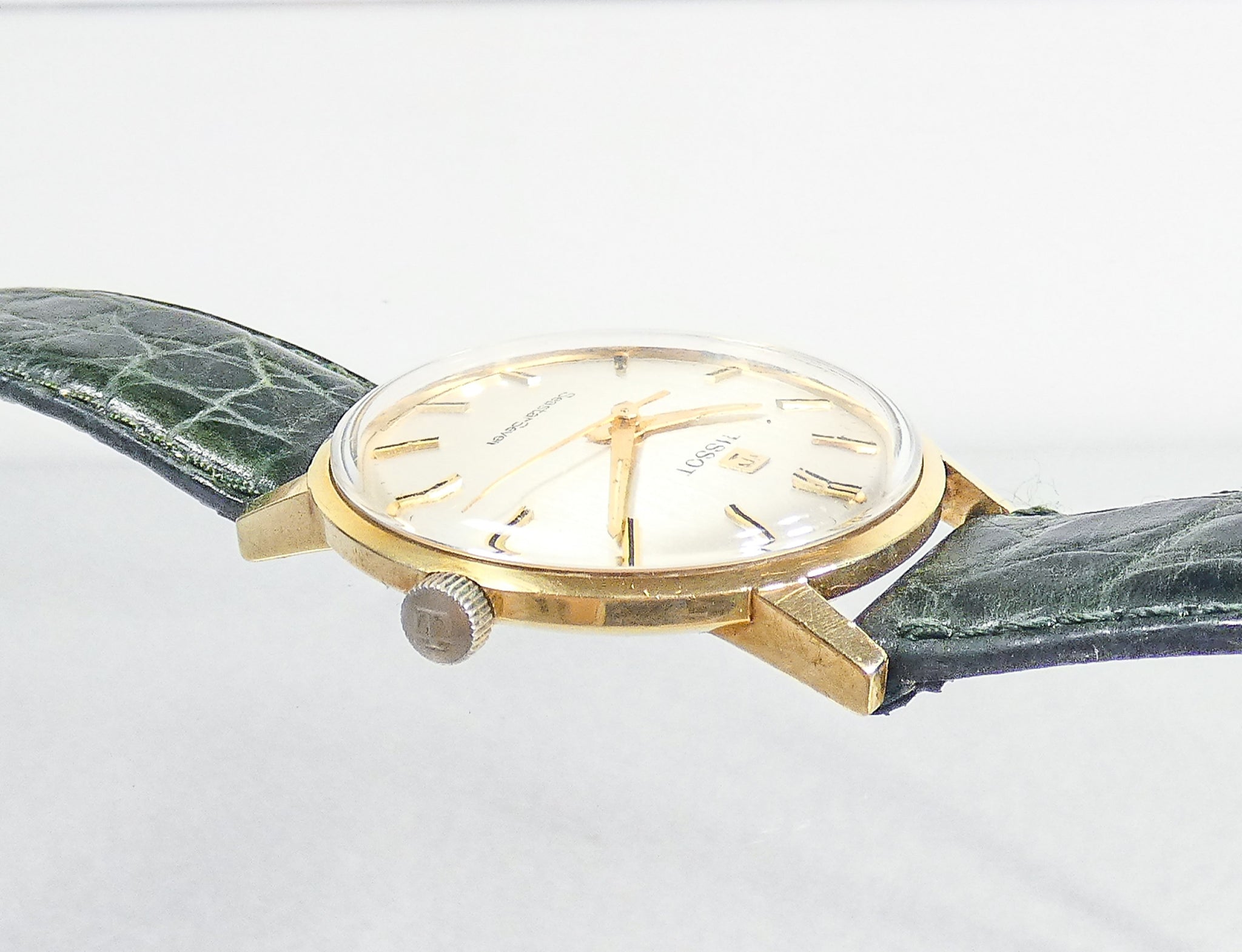 orologio tissot seastar seven cassa oro 18k 750 1960s da polso carica manuale