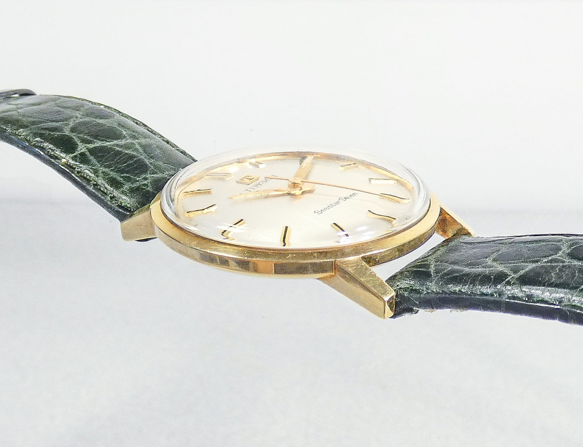 orologio tissot seastar seven cassa oro 18k 750 1960s da polso carica manuale
