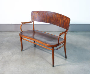 panca panchina thonet legno faggio curvato epoca fine 1800 sedia poltrona