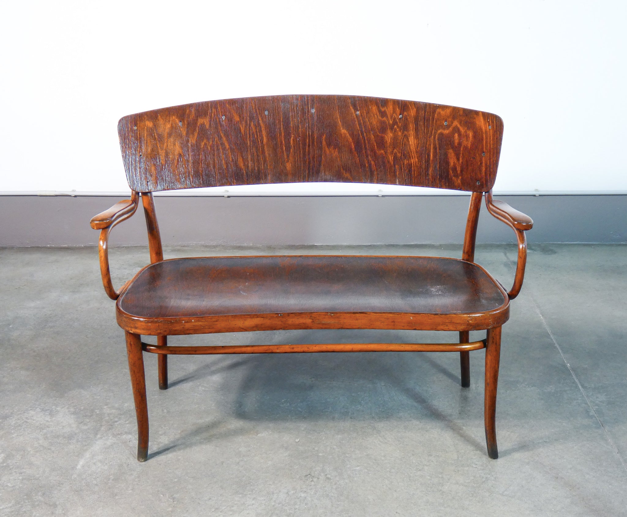 panca panchina thonet legno faggio curvato epoca fine 1800 sedia poltrona