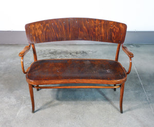 panca panchina thonet legno faggio curvato epoca fine 1800 sedia poltrona
