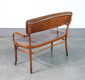 panca panchina thonet legno faggio curvato epoca fine 1800 sedia poltrona