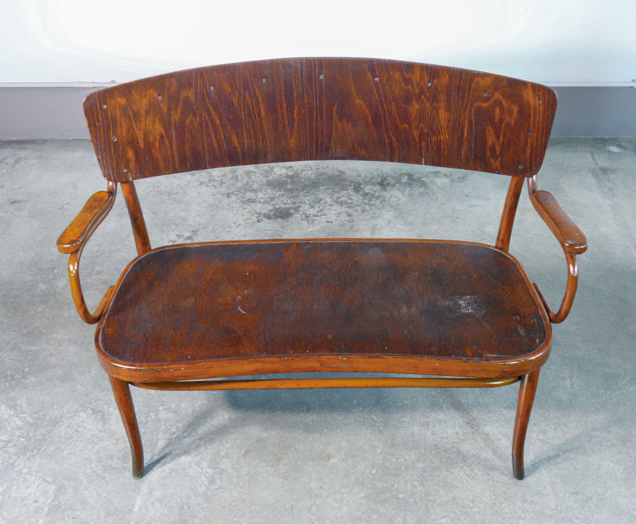 panca panchina thonet legno faggio curvato epoca fine 1800 sedia poltrona