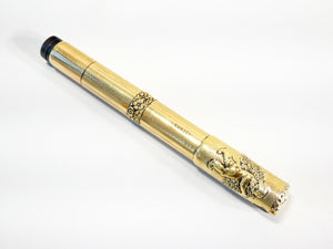 penna stilografica safety kaweco epoca 1920s laminata oro rientrante antica