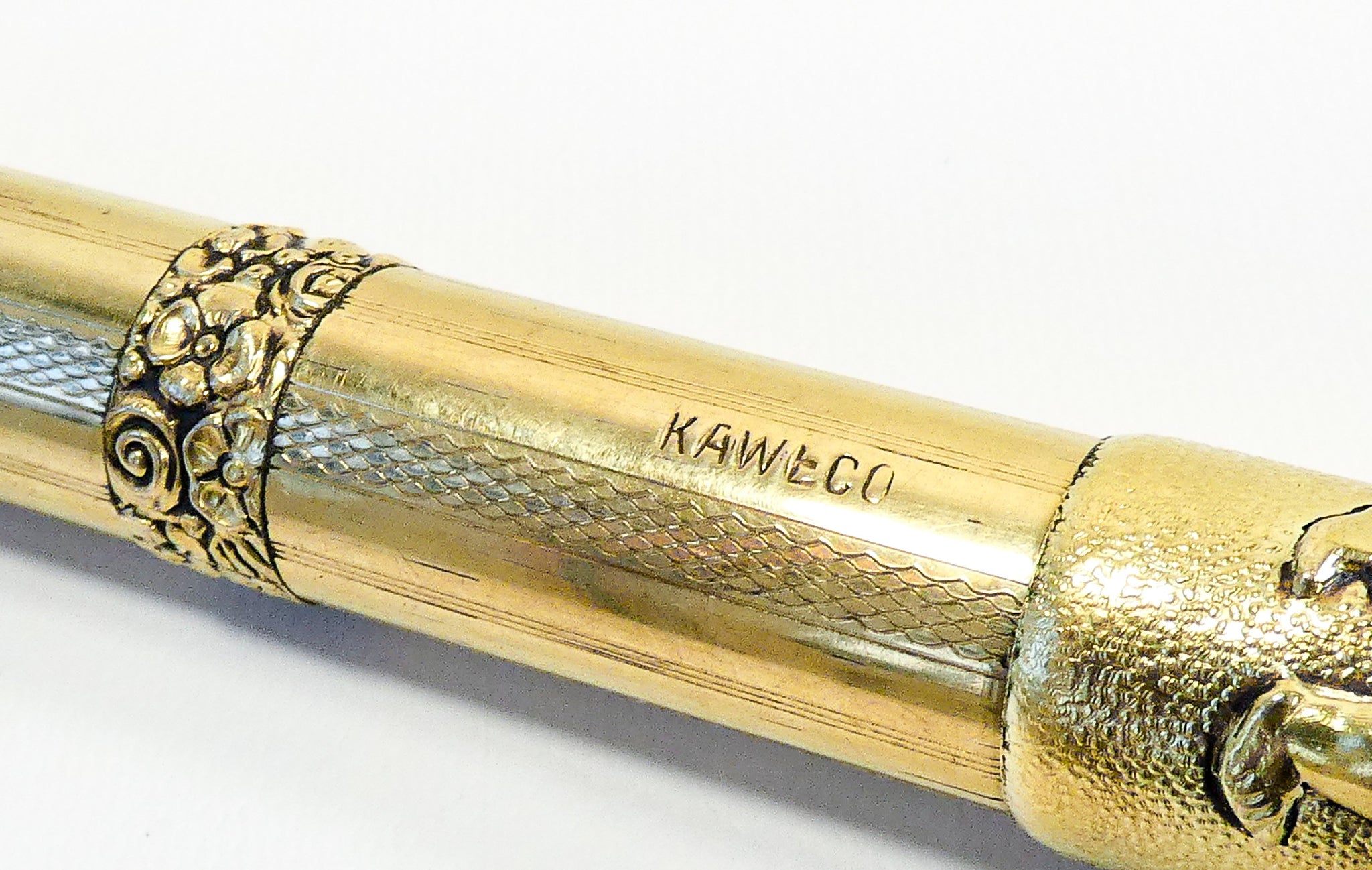 penna stilografica safety kaweco epoca 1920s laminata oro rientrante antica