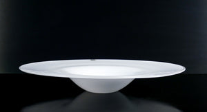 piatto centrotavola design veart murano vetro soffiato bianco vaso artemide