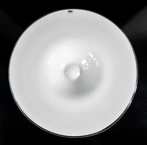 piatto centrotavola design veart murano vetro soffiato bianco vaso artemide