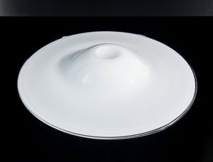 piatto centrotavola design veart murano vetro soffiato bianco vaso artemide